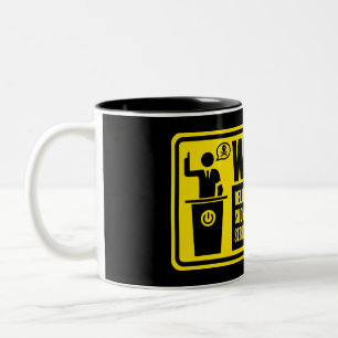 Tasses d'avertissement de politicien