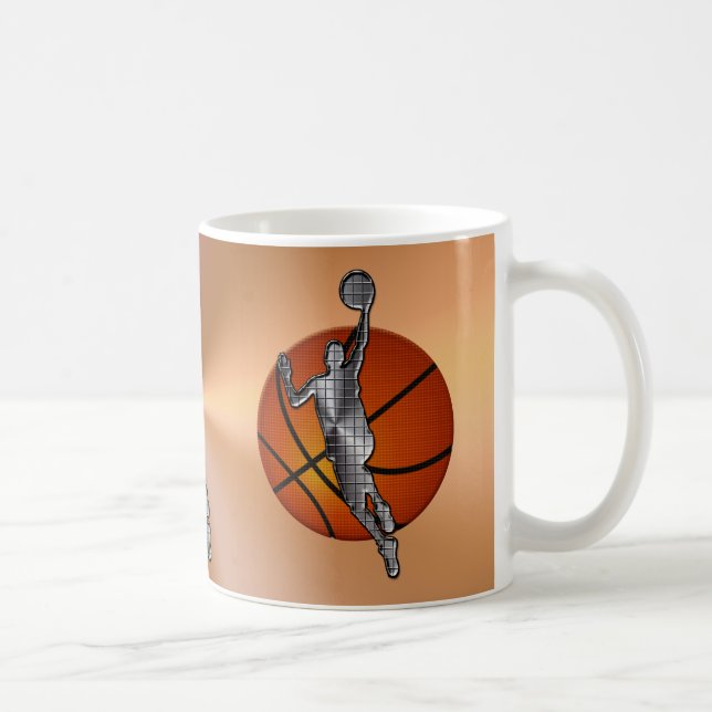 Tasses de basket-ball, joueur métallique sur la (Droite)