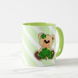 Tasses de cadeau du jour de nounours de St Patrick