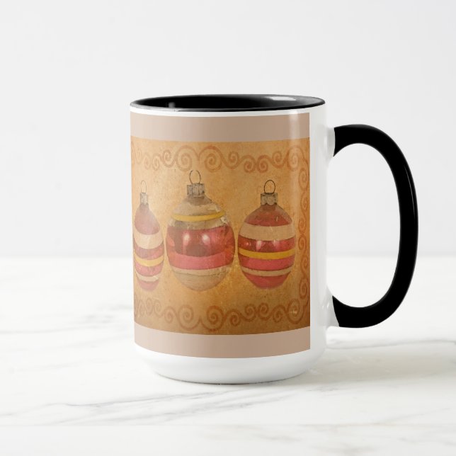 Tasses de café âgées de Noël d'ornement de Noël (Droite)