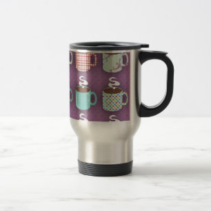 Tasses de café colorées mignonnes - Motif illustré