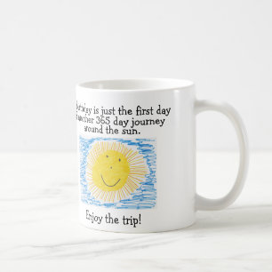 Tasses de café d'ANNIVERSAIRE, voyage 365 autour