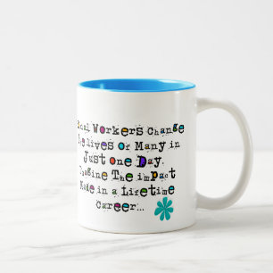 Tasses de café de citation d'assistant social