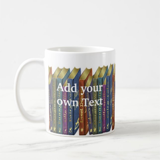 Tasses de café de conception de librairie (Gauche)