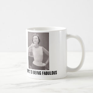 Tasses de café drôles d'anniversaire, rétro femme