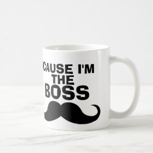 Tasses de café drôles de PATRON, moustache