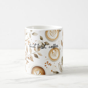 Tasses de café feuilles