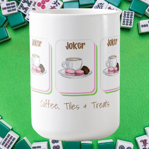 Tasses de café, tuiles et friandises Mahjong / Jo