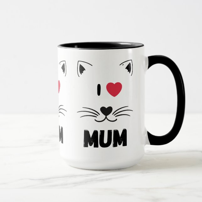 Tasses de chat j'aime maman (Droite)
