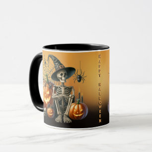 Tasses de citrouilles squelettes Halloween