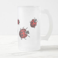 Tasses de coccinelle en verre de bière de tasse de