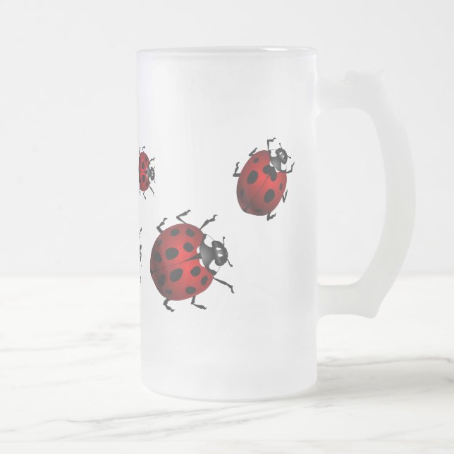 Tasses de coccinelle en verre de bière de tasse de (Droit)
