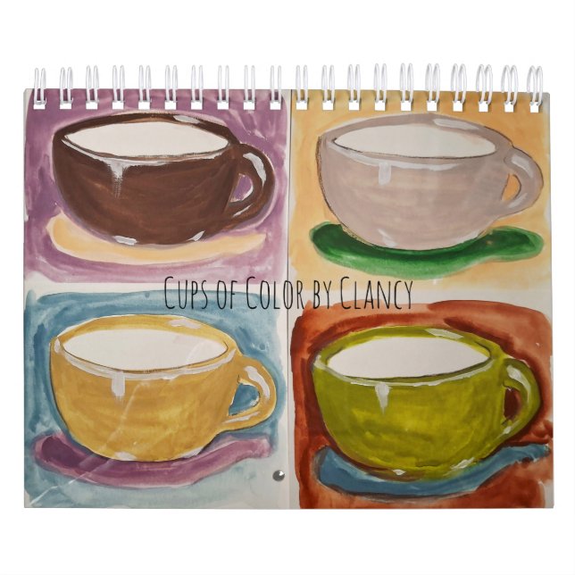 Tasses de couleur par Clancy Calendrier (Protection)