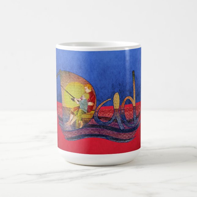 Tasses de cru de pêche de père et de fils (Centre)