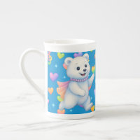Tasses de fête personnalisées Zarah l'ours polaire