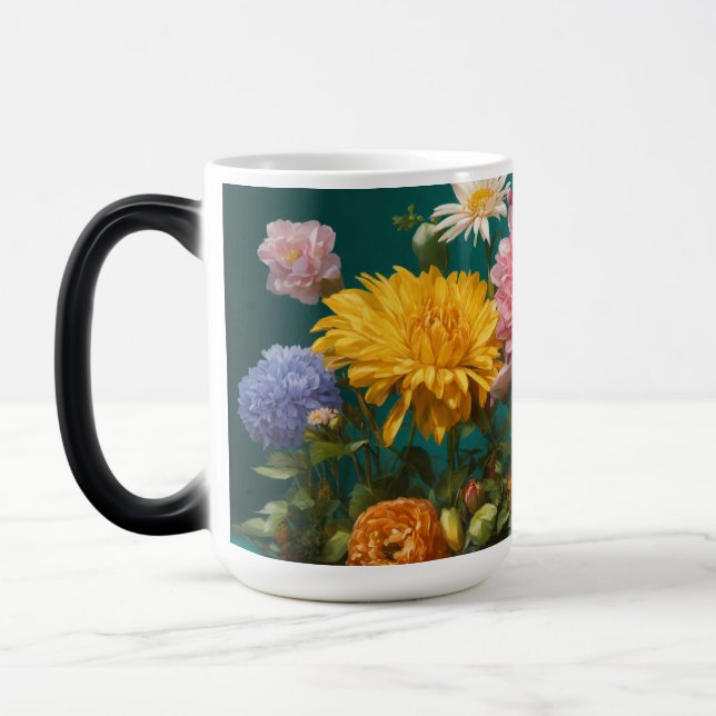 Tasses de fleurs printanières (Gauche)