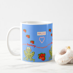 Tasses de fruits de grenouille de la Saint-Valenti