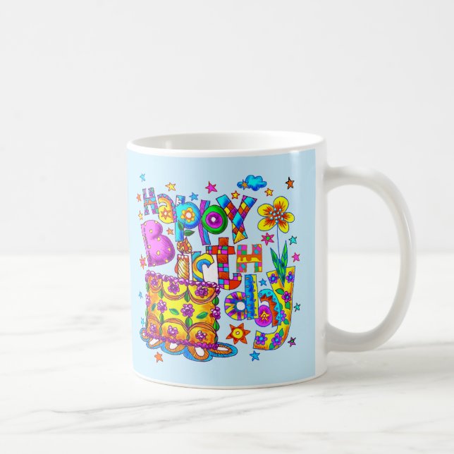 Tasses de gâteau d'anniversaire joyeux (Droite)
