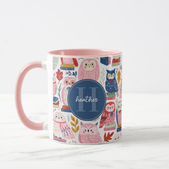 Tasses de hiboux fantaisistes mignons (Gauche)