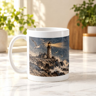 Tasses de lettres de phare Gravure de phare