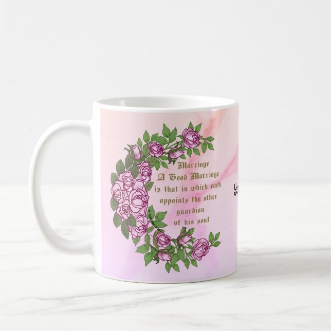 Tasses de mariage avec versets de mariage (Gauche)