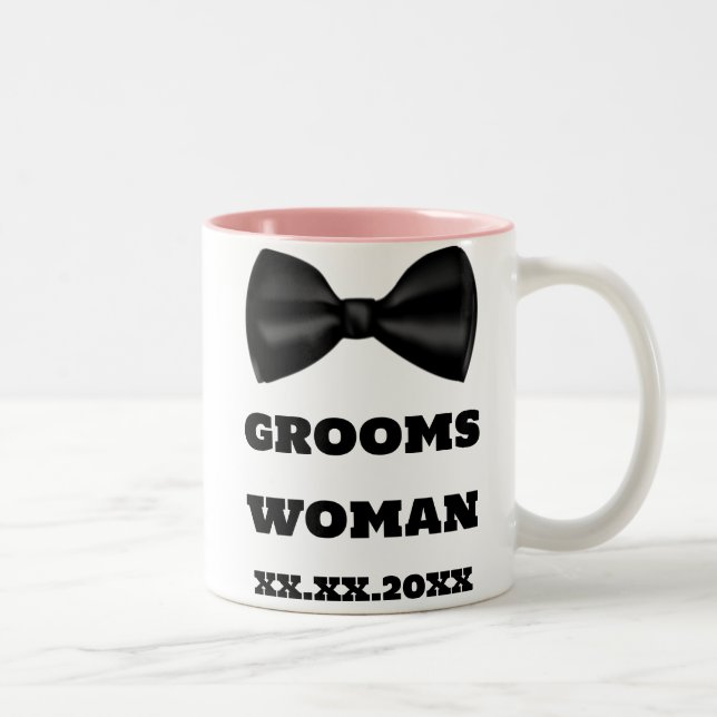 Tasses de mariage de femme du marié Nom de demoise (Droit)