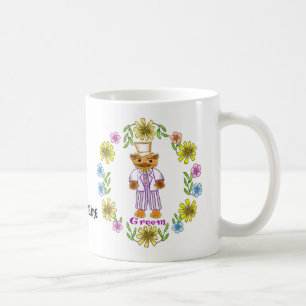 Tasses de mariage de la mariée chat et du marié