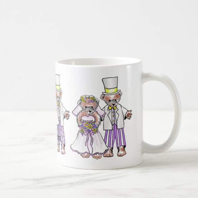 Tasses de mariée et de mari ours (Droite)