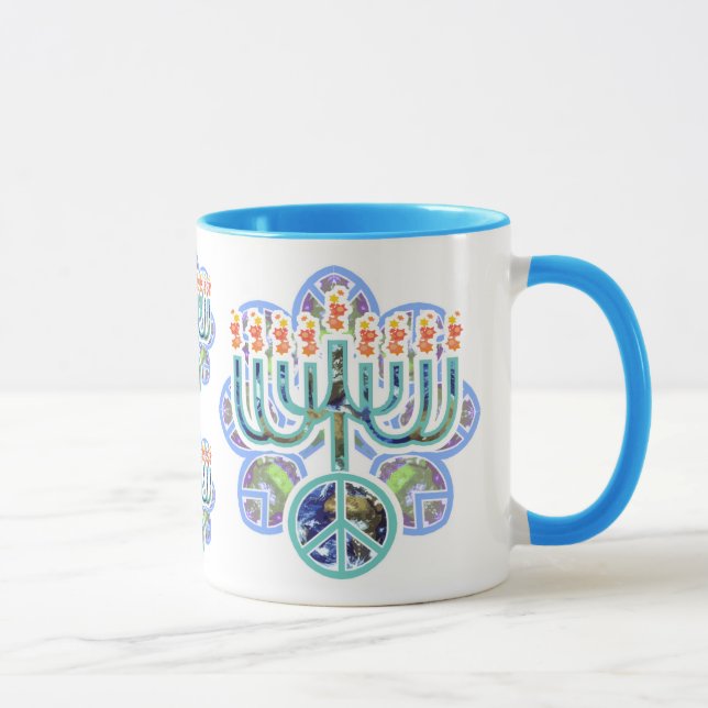 Tasses de Menorah de paix de la terre (Droite)