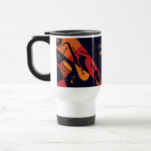 Tasses de musique abstraite avec texte personnalis