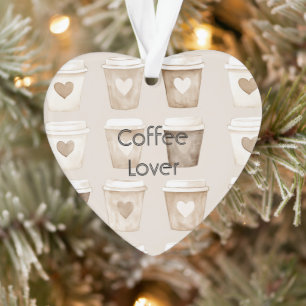 Tasses de Noël cœur café crème