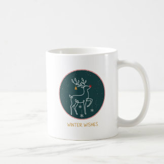 Tasses de Noël Renne de Vœux d'Hiver