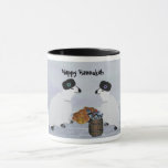 Tasses de nuits de Hannukah d'ours blancs<br><div class="desc">Illustration graphique des ours blancs dans le Hannukah de célébration arctique.  Apportez un peu d'amusement à chaque nuit de Hannukah avec ce cadeau unique.  Illustrations originales par des créations de Magins.</div>