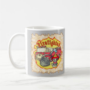 Tasses de pompiers de camion de pompiers de chiots