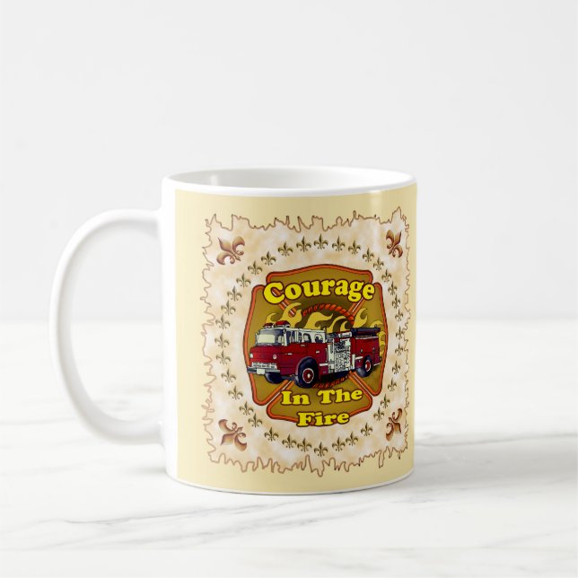 Tasses de pompiers de camion de pompiers de courag (Gauche)