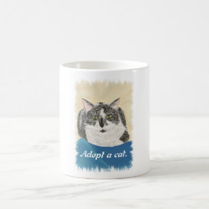 Tasses de promotion d'adoption de chat - Peinture