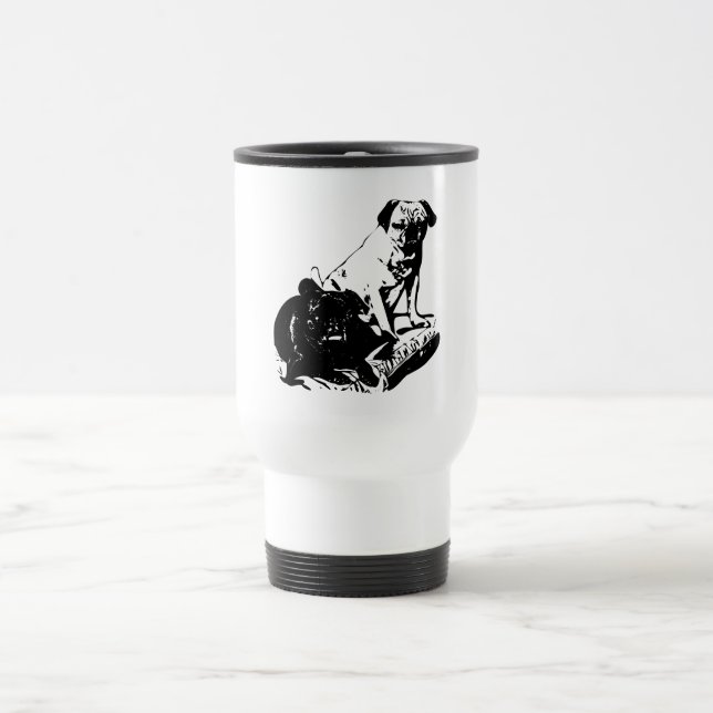 Tasses de pug mobiles, Sip heureux (Centre)