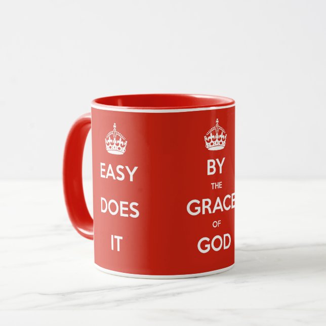 Tasses de slogans des Alcooliques anonymes (rouge) (Devant gauche)