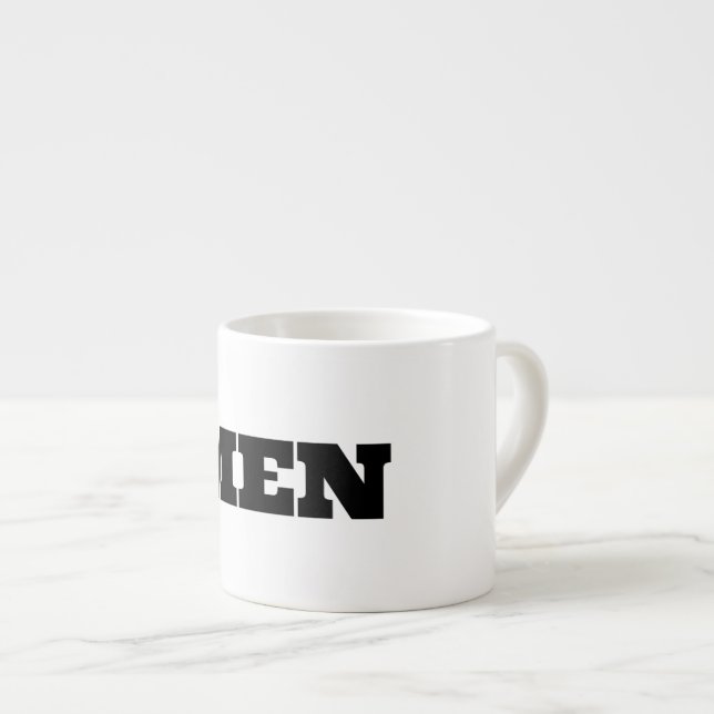 Tasses de spécialité de texte pour hommes Style Es (Devant droit)