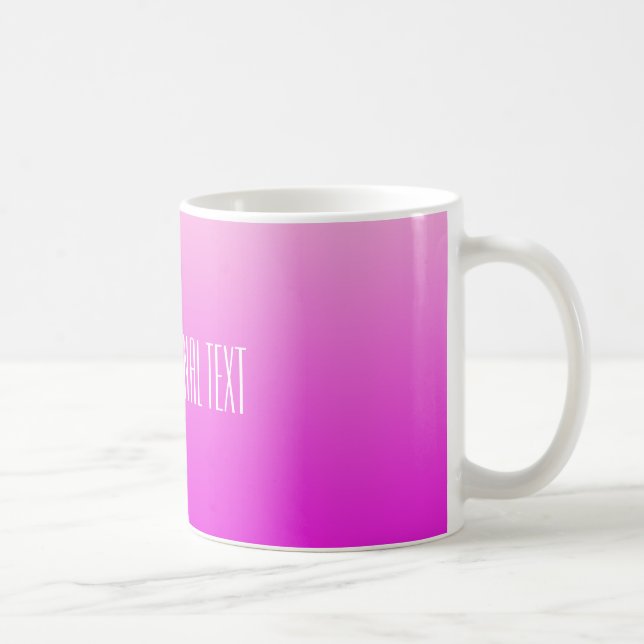 Tasses de texte personnalisées Pink Gradient (Droite)