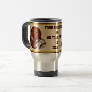 Tasses de voyage personnalisées pour sports vintag
