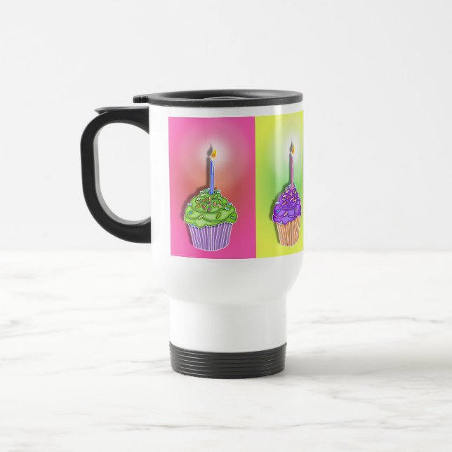 Tasses de voyage - petits gâteaux d'anniversaire (Gauche)
