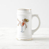 Tasses de voyage, tasses - fille dans un Martini,