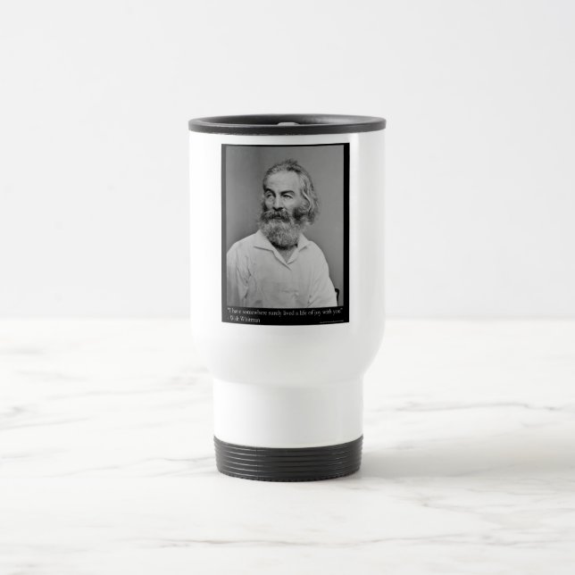 Tasses de Walt Whitman Joie Avec Vous Citation Tsh (Centre)