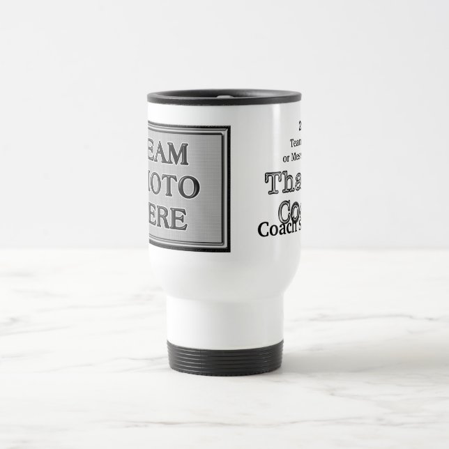 Tasses d'entraîneur avec VOTRE PHOTO d'ÉQUIPE et 3 (Centre)