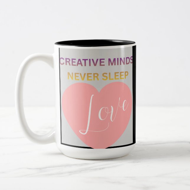 Tasses Deux Tons Créativité Esprit Jamais Endormi  (Gauche)