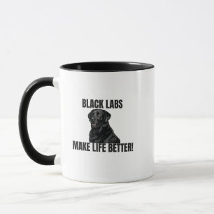 Tasses Double Face - Les Black Labs Rendent la Vie