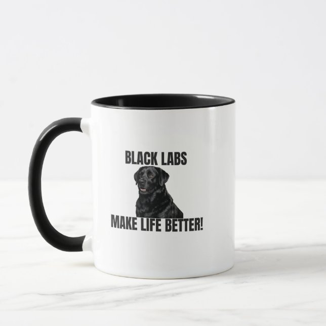 Tasses Double Face - Les Black Labs Rendent la Vie (Gauche)