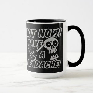 Tasses drôles de crâne de mal de tête