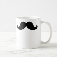 Tasses drôles de moustache de noir de guidon